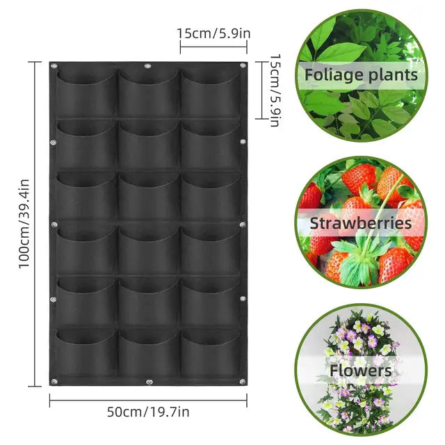 Betta Grower 49-Pocket Hanging Planters: Vertical Herb Garden