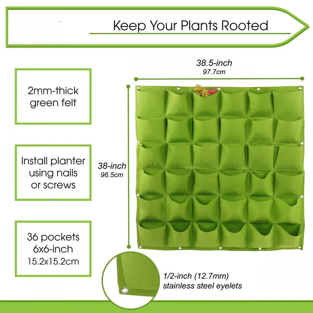 Betta Grower 49-Pocket Hanging Planters: Vertical Herb Garden